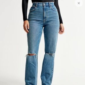 Abercrombie curve love 90s ultra high rise straight jean